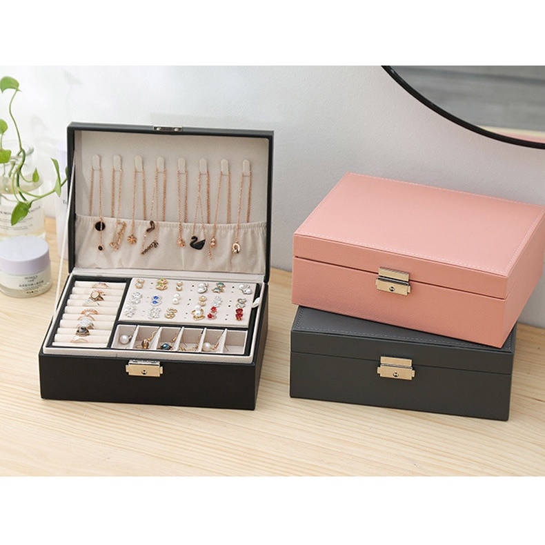 Kotak Penyimpanan Perhiasan Storage Case Display Organizer 2 Layer - ZUZ-01
