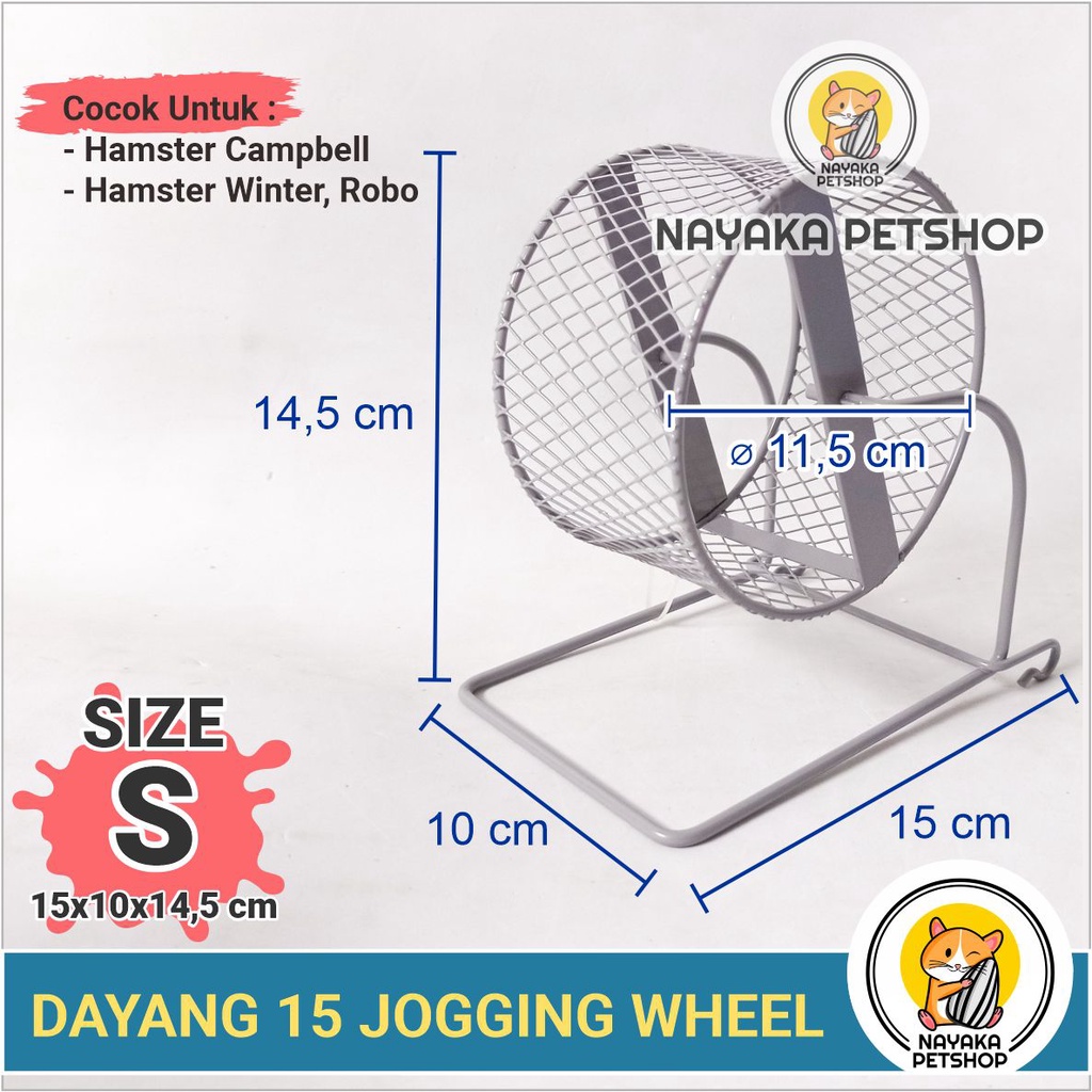 Dayang 15 Kincir Hamster Jogging Wheel Roda Putar Tupai Mainan Rolling Hewan