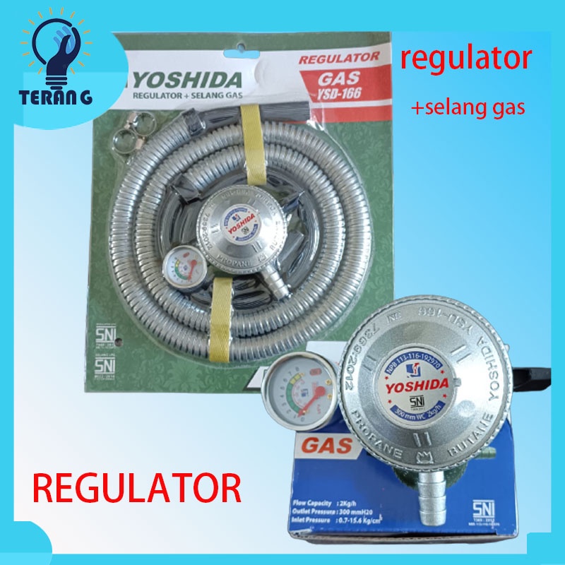 Jual Regulator Gas LPG Selang Regulator Meter Klem Kompor/ regulator