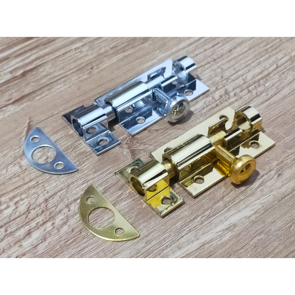 Grendel Slot Pintu 2"  Slot Kunci Pintu Jendela Lemari Bahan Aluminium