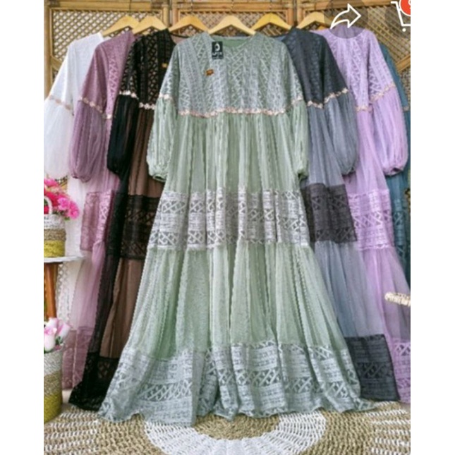 Gamis Brokat. Gamis Pesta