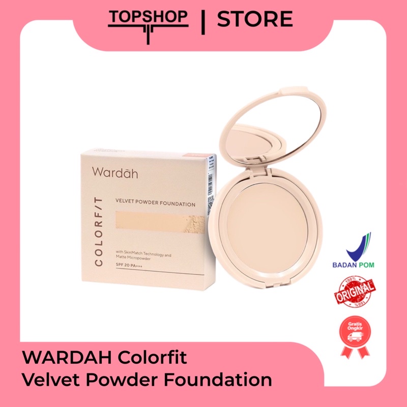 Wardah Colorfit Velvet Powder Foundation (bedak)