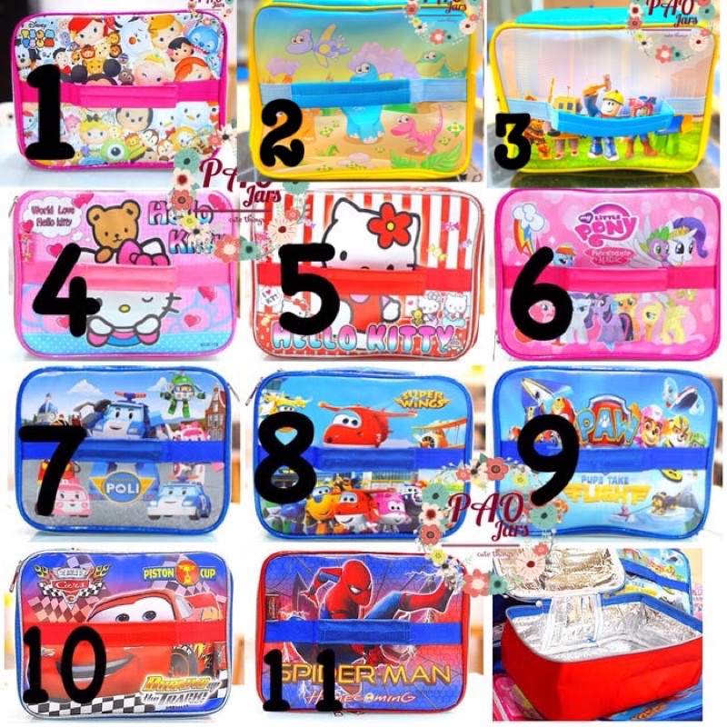 Tas bekal anak / tas bekal yooyee / tas bekal karakter / tas bekal