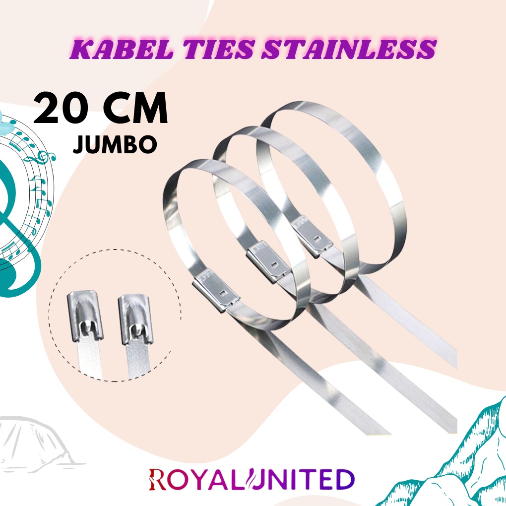 KABEL TIES CABLE TIS BESI STAINLESS STELL SS TSS 7.9X200MM