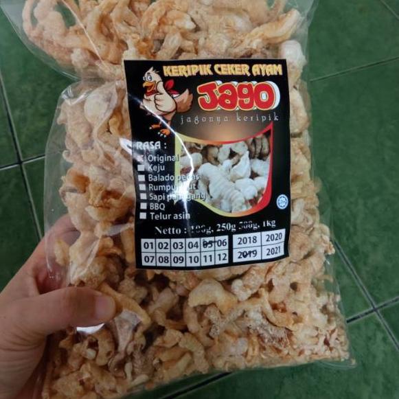 

GRATIS ONGKIR✅Keripik ceker ayam original 250 gr kripik snack keto kerupuk ketogenic cakar chicken feet|KD7