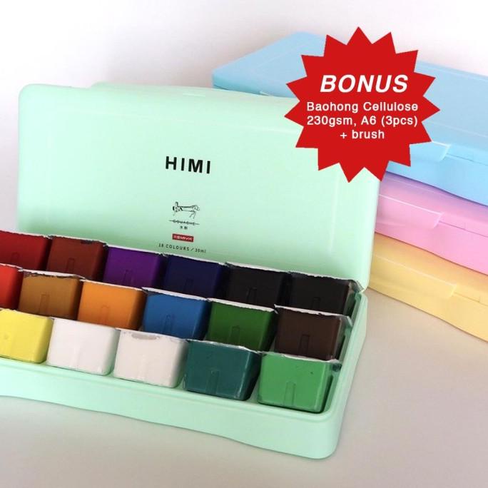 

[COD] HIMI MIYA Gouache 18 colour OBRAL Kode 1127