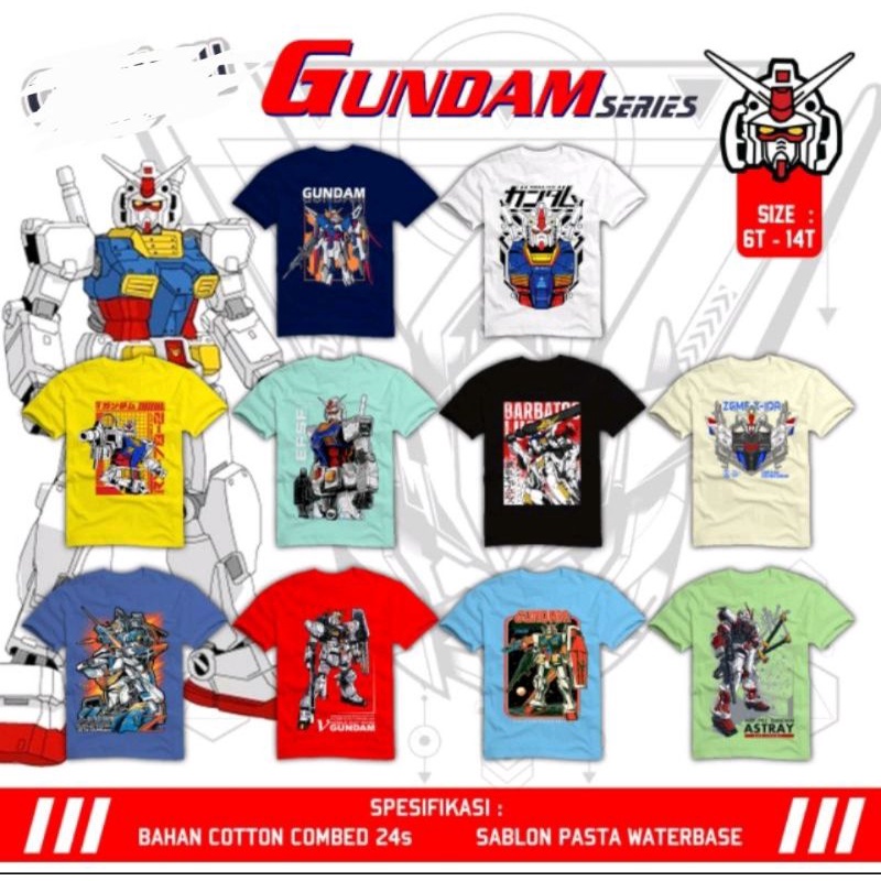 Kaos Premium Gundam Series Size Junior 6-14T by polkka kazoku