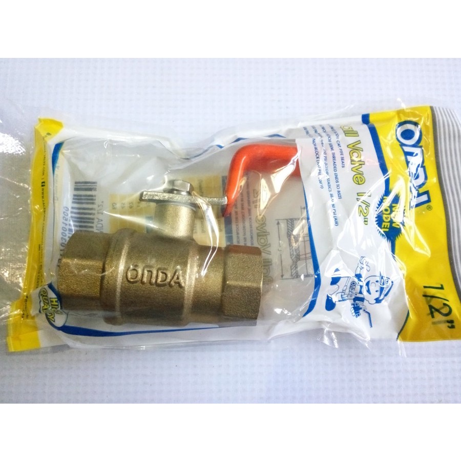 Ball Valve | Stop Kran Kuningan ONDA 1/2&quot;