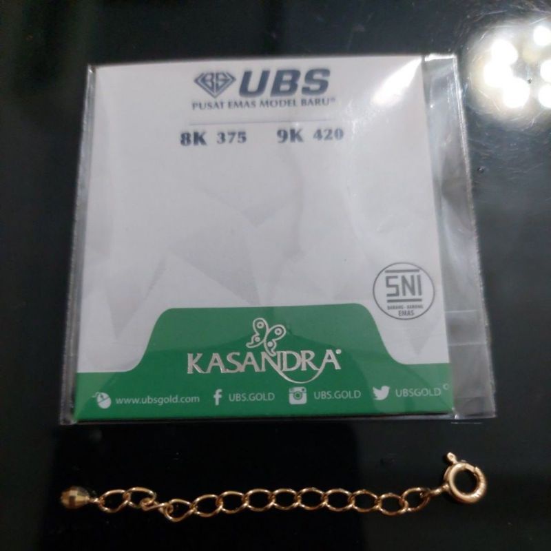 EXTENSION PERPANJANGAN GELANG KALUNG RANTAI KADAR 375 8K