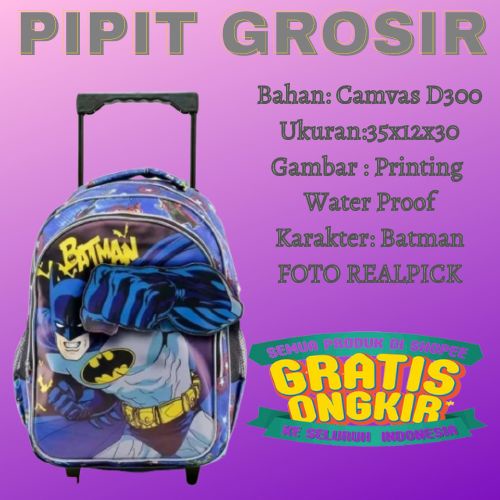 Ransel Troly Hoodie spiderman Dan Batman Baru