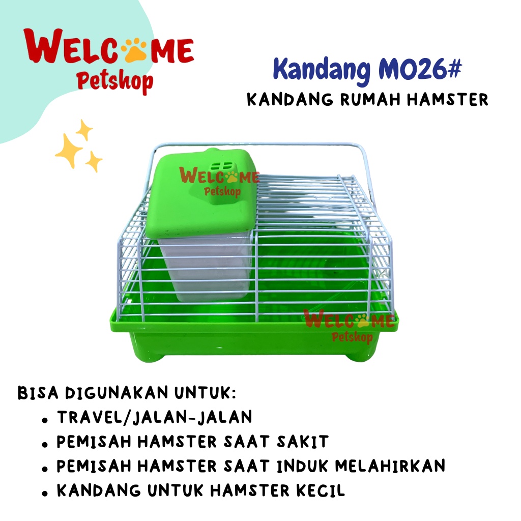 Kandang M026 Rumah Hamster Size Mini Travel Cage SWEET