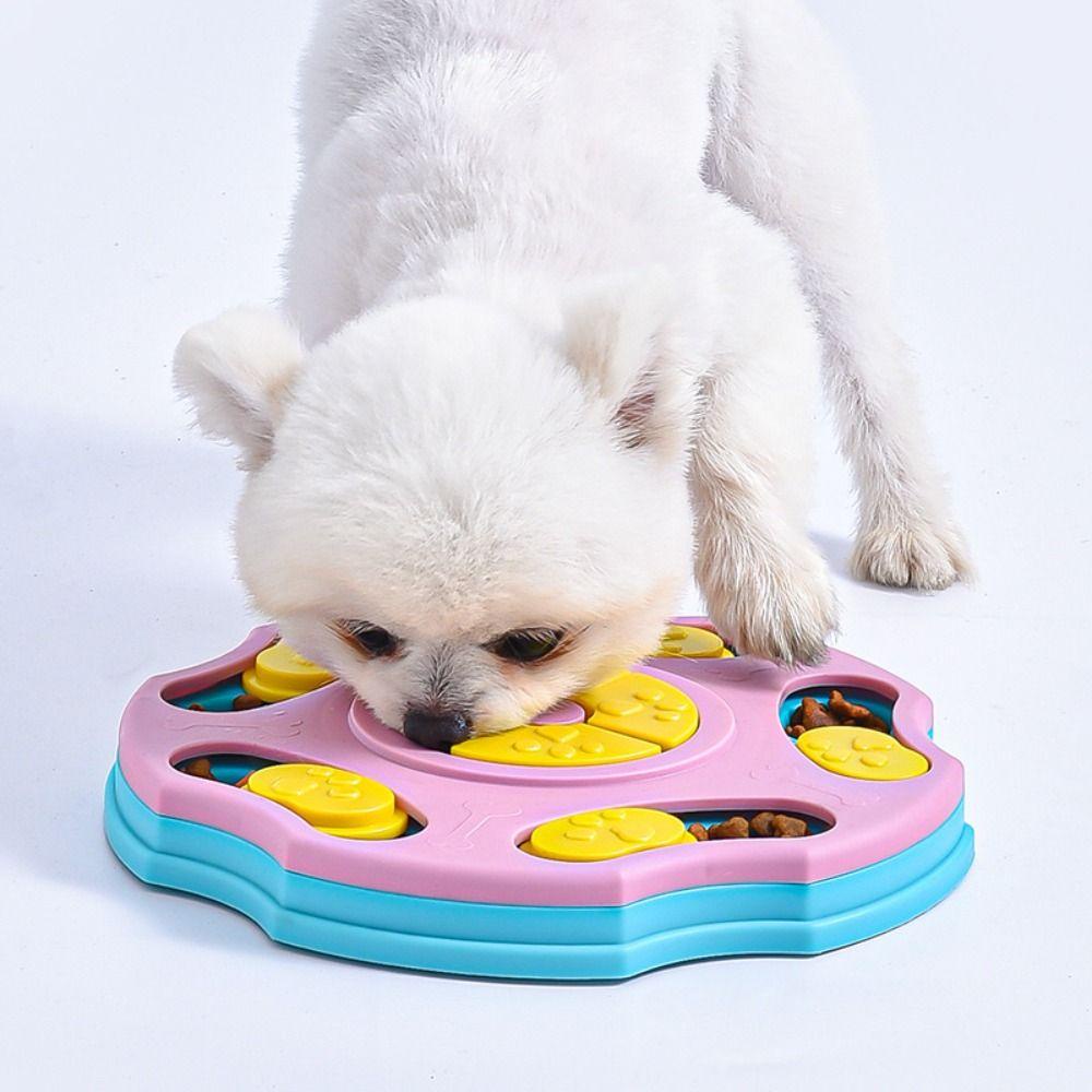 Solighter Pet Slow Feeder Mainan Meningkatkan Puppy IQ Mainan Puzzle NonSlip Mangkok Makan Perlahan