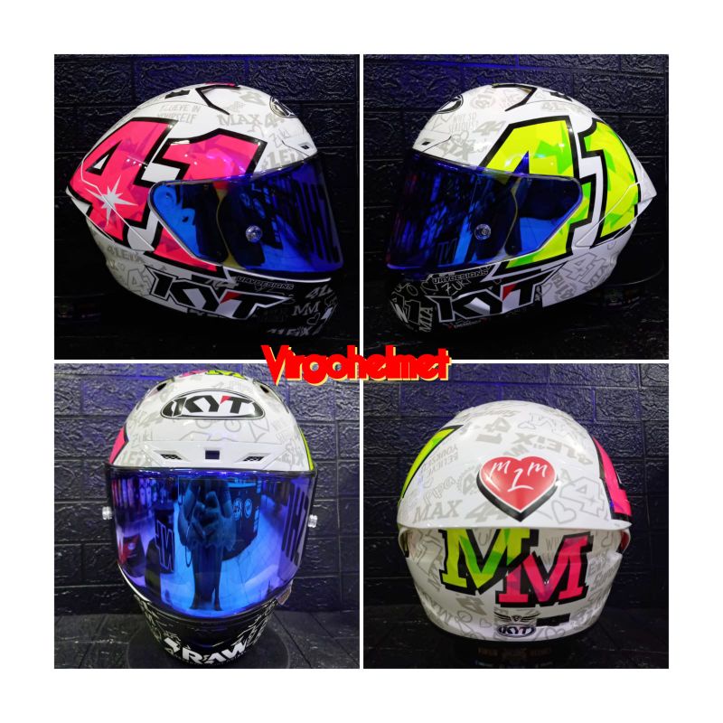 KYT HELM NZ RACE ESPARGARO REP 2021 SPESIAL EDITION HELM PREMIUM SNI DOT( ongkir termurah 2 kg)