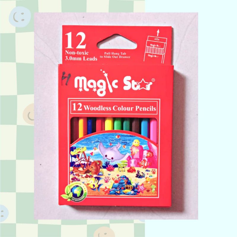 

TM | PENSIL WARNA MAGIC STAR 12 COLOR | 3.0 mm leads | 100% original [ bisa cod ]