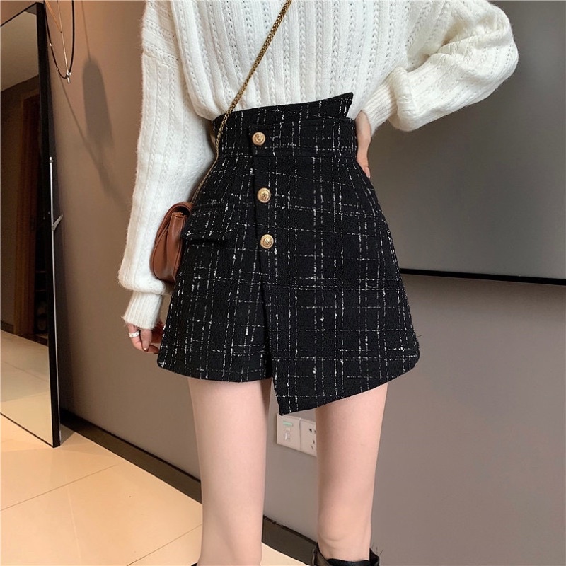 CELANA ROK PENDEK SKORT TWEED  WANITA MX614