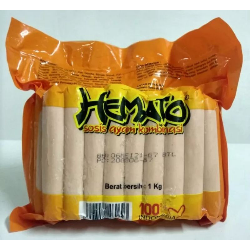 

Sosis Ayam Hemato Isi 40 Batang Berat 1 Kg