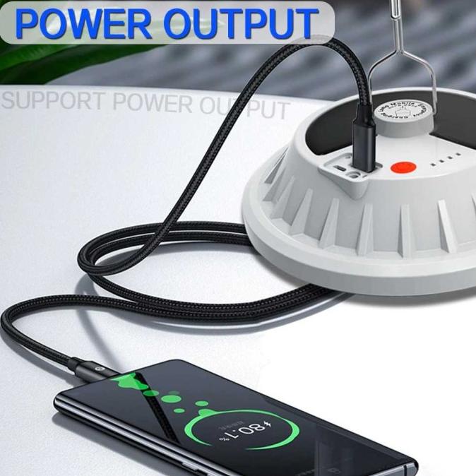 Lampu Lentera Gantung Outdoor Lampu Camping Tenaga Solar 120 Led