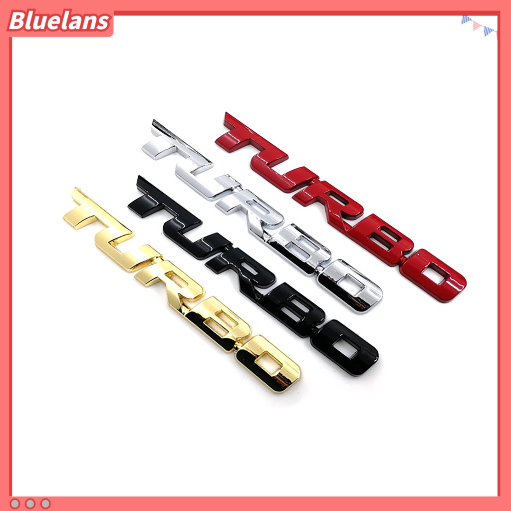 Stiker Lencana Emblem Turbo 3D Bahan Logam Alloy Untuk Dekorasi Mobil Motor