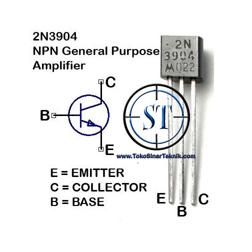 10pcs transistor 2N 3904 NPN TO-92 2N3904  isi 10 Buah