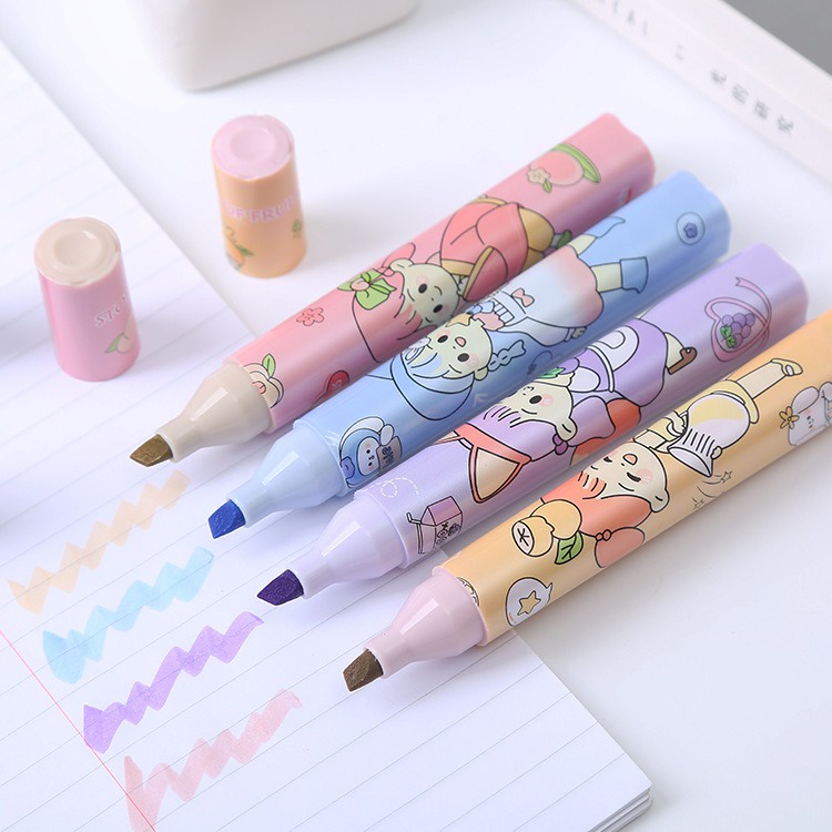 4 Pcs Highlighter Stabilo Set Warna Warni OSM-ST0067