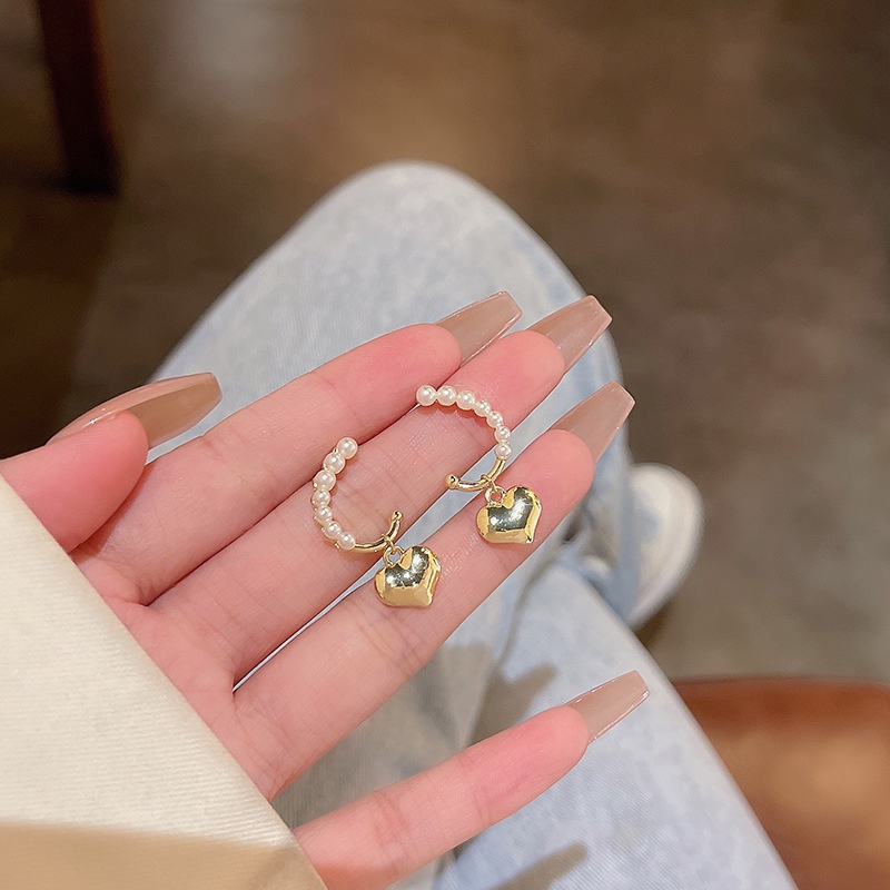 Anting Stud 925 silver needle Aksen Mutiara Untuk Wanita