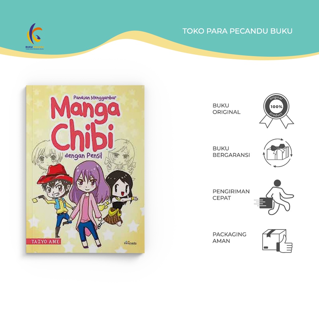 BUKU REFERENSI - PANDUAN MENGGAMBAR MANGA CHIBI DENGAN PENSIL - TRANSMEDIA PUSTAKA - TAIYO AME