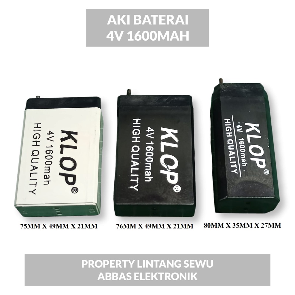 BATU BATERY BATERAY BATERAI ACCU ACU AKI KERING 4V 4 V 4 VOLT 1600MAH