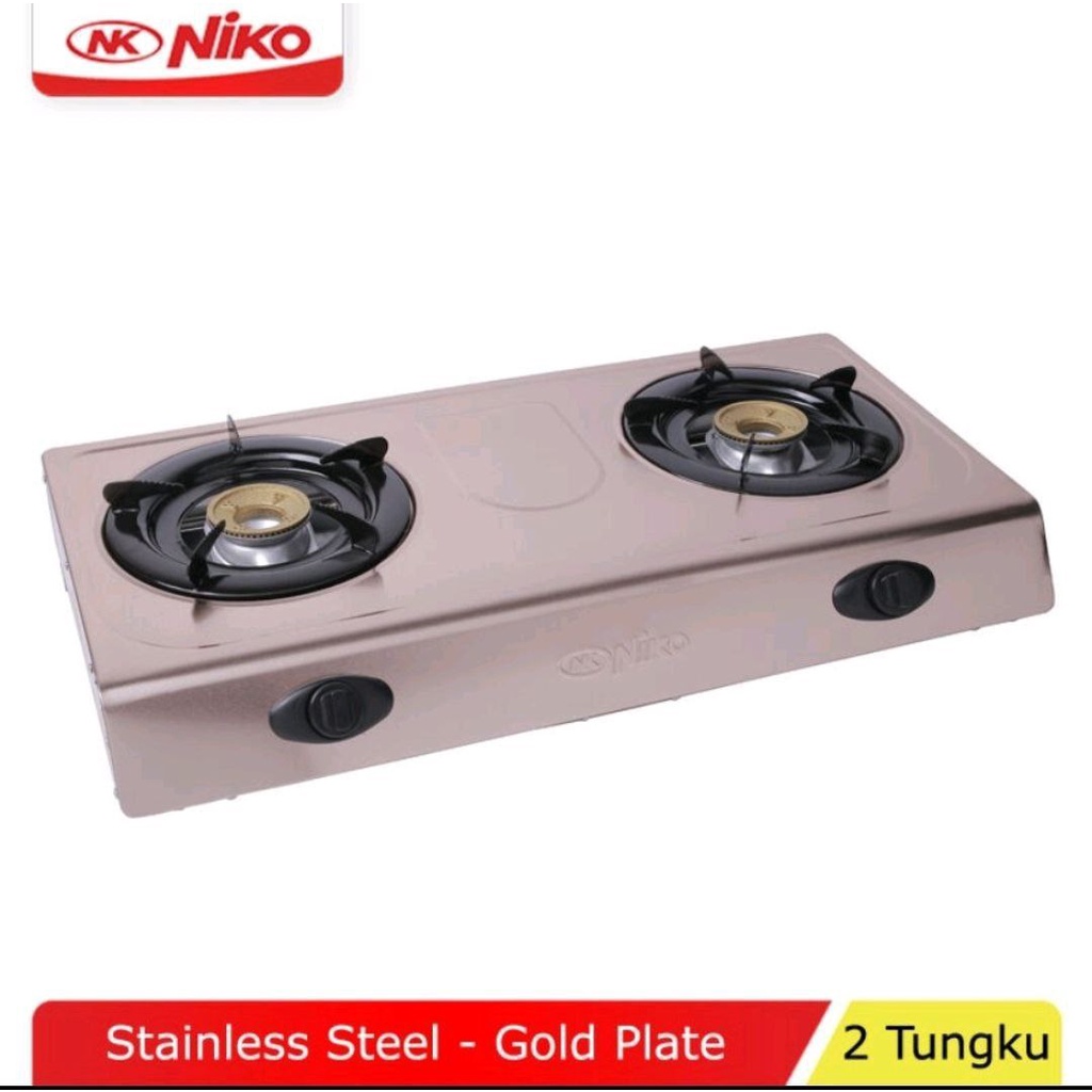 Niko Kompor Gas 2 Tungku Stainless - Kompor Gas 2 Tungku Murah