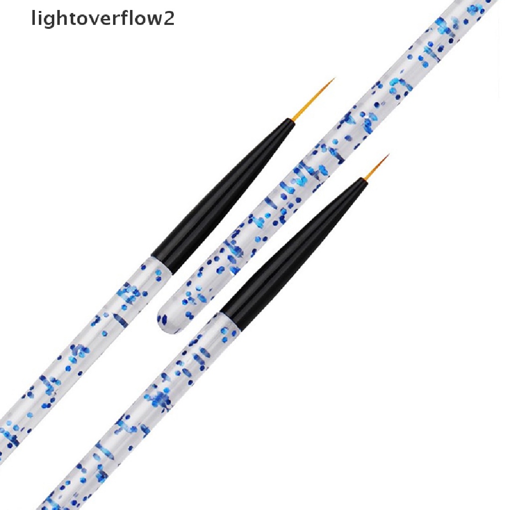 (lightoverflow2) 3pcs / Set Brush Pen Liner Kutek Gel UV Untuk Nail Art (ID)