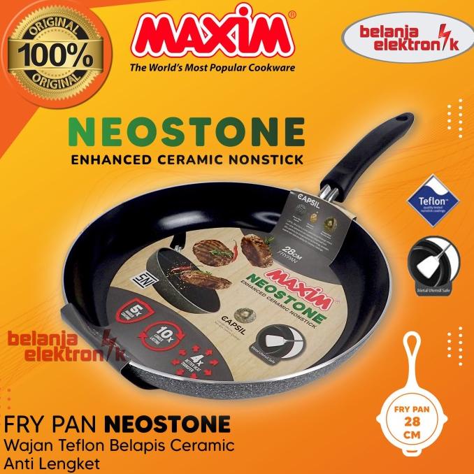 TERMURAH FRY PAN WAJAN MAXIM TEFLON NEOSTONE 28CM PENGGORENGAN ANTI LENGKET /PERALATAN MASAK SET/PAN