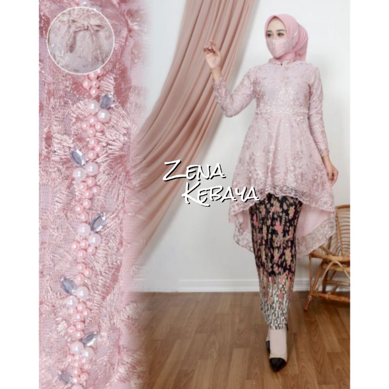 SET TUNIK LESTY KEBAYA MODERN KEBAYA PESTA TUNIK PAYET MUTIARA