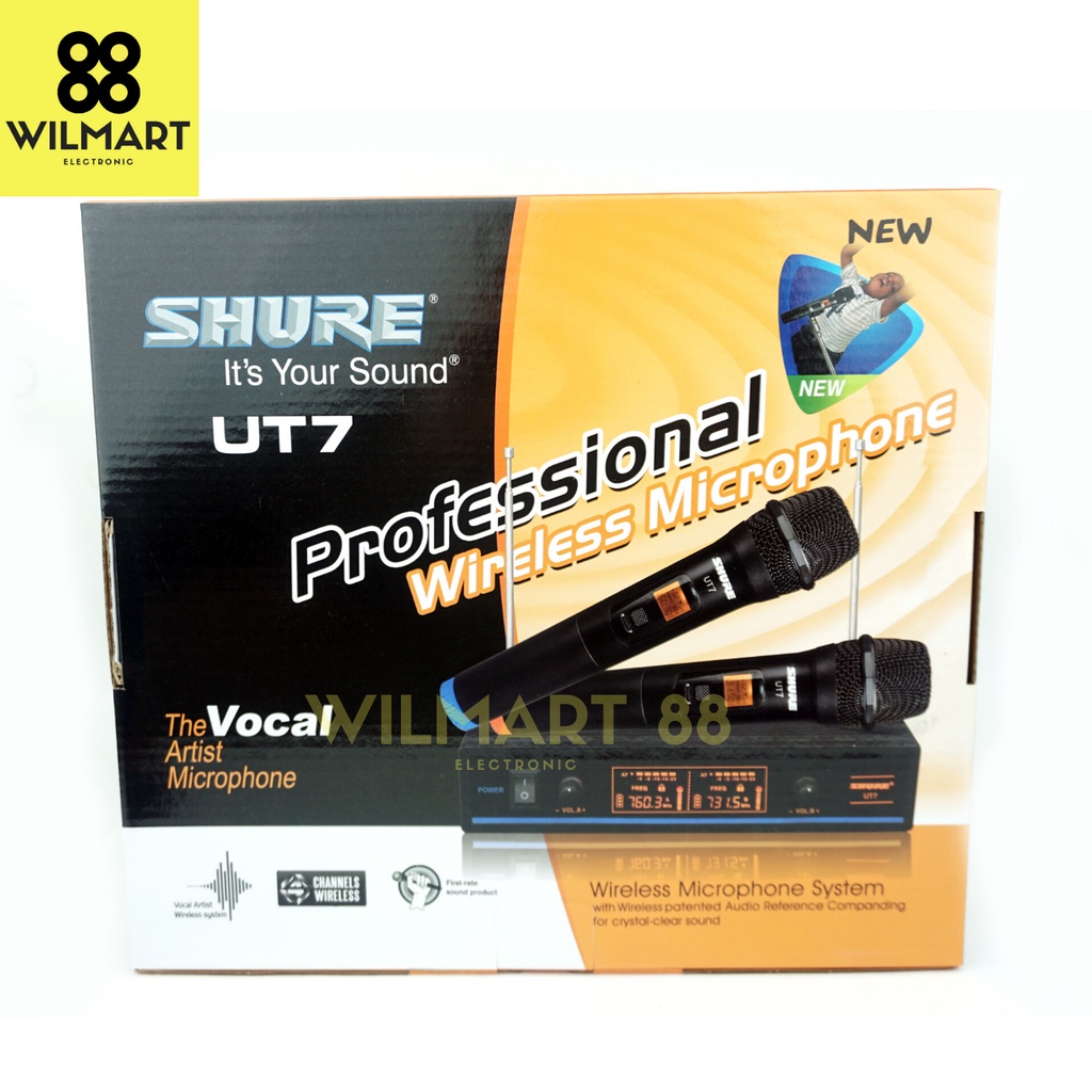 Microphone Wireless Receiver UT-7 UHF | SUARA EMPUK Mic Nirkabel UT7 / Microphone UT7/ Mic UT-7 / Mic Ut- 7 UHF | Receiver