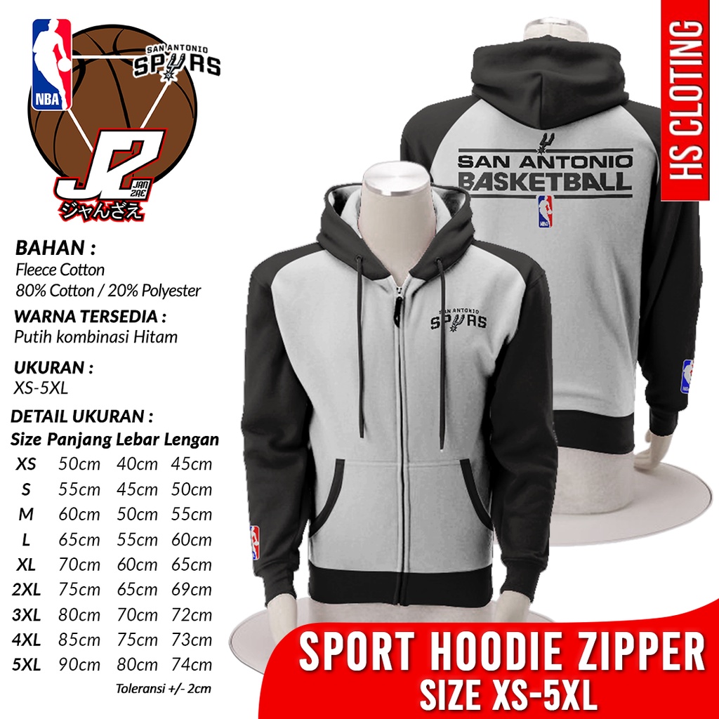 Hoodie Zipper XS-5XL SAN ANTONIO SPURS NBA Basketball Western Conference Team Pullover Zipped Sweats