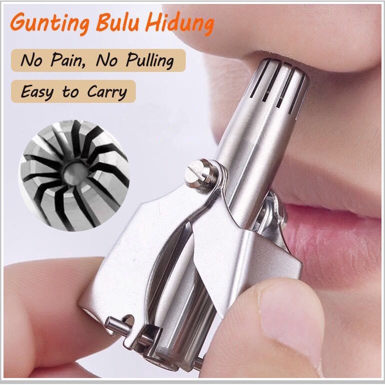 Gunting Bulu Hidung /Nose Hair Trimmer Unisex Trimmer Alat Pencukur Bulu Hidung Tanpa Baterai F822