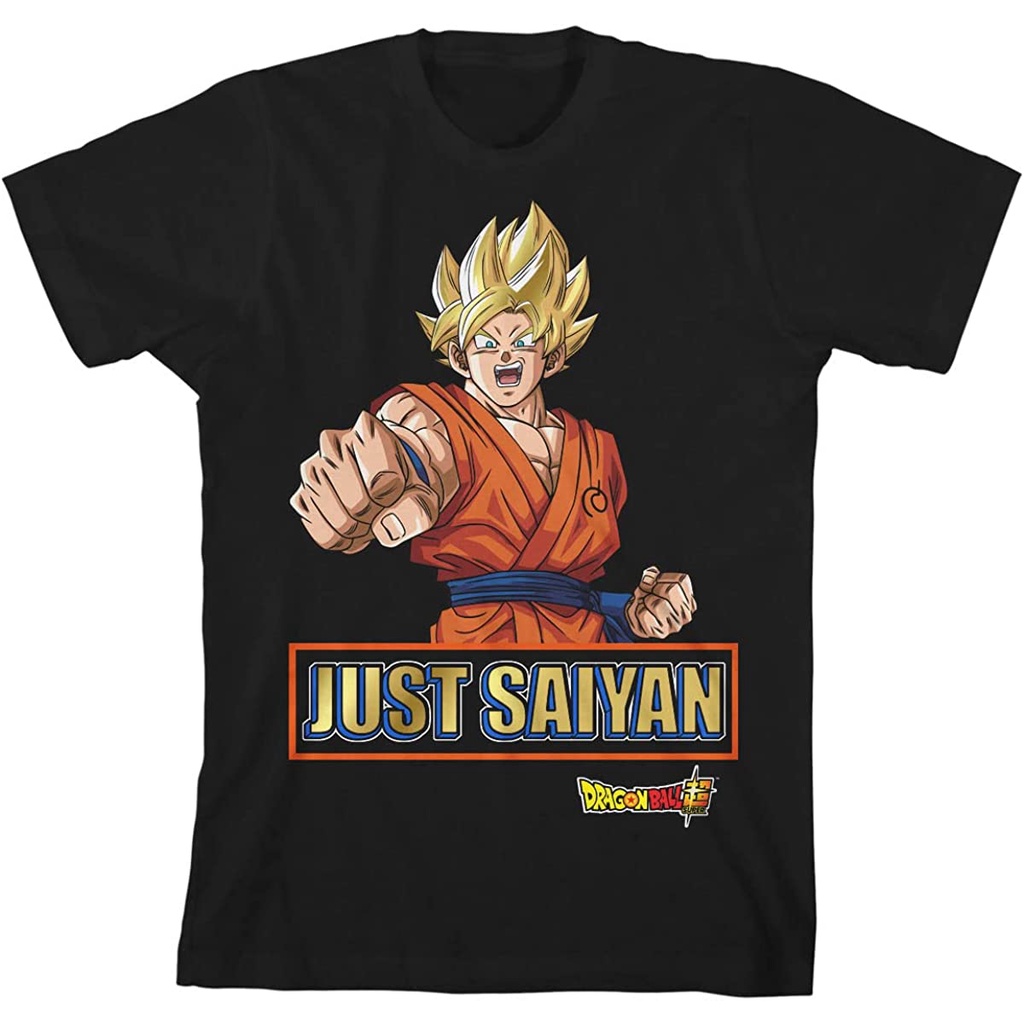 Baju Kaos Dewasa Dragon Ball Super Goku Just Saiyan Pakaian Atasan Fashion Pria Wanita Cowok Laki Di