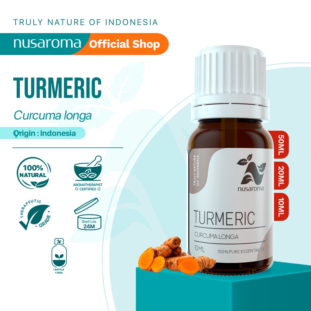 Nusaroma Turmeric Essential Oil - 100% Pure &amp; Therapeutic Essential Oil