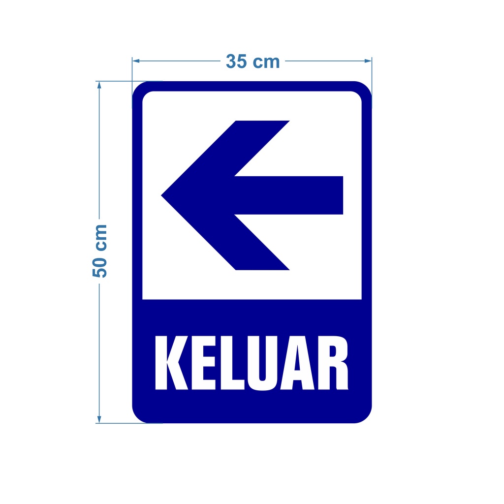 STIKER RAMBU Arah keluar Bahan REFLEKTIF