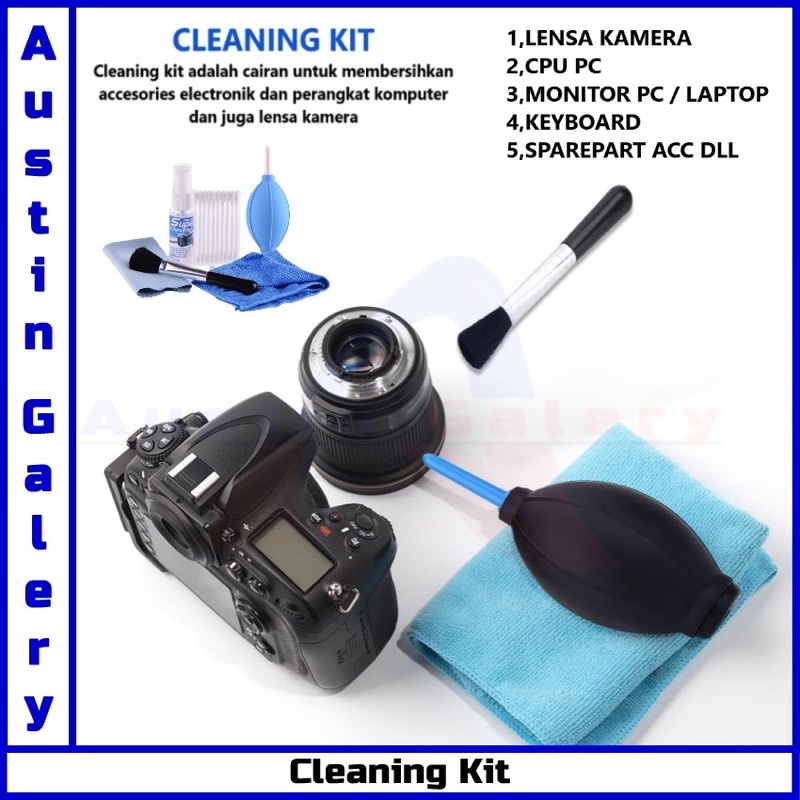 Super Cleaning Set Kit (6 in 1) Pembersih Lensa Kamera LCD Laptop Handphone Cleaning Set Kit Komputer Cleaning Kit 6IN1 / Cleaning Set Pembersih Komputer CPU  pembersih lensa kamera Mirrorless Slr Fujifilm Canon Nikon Sony