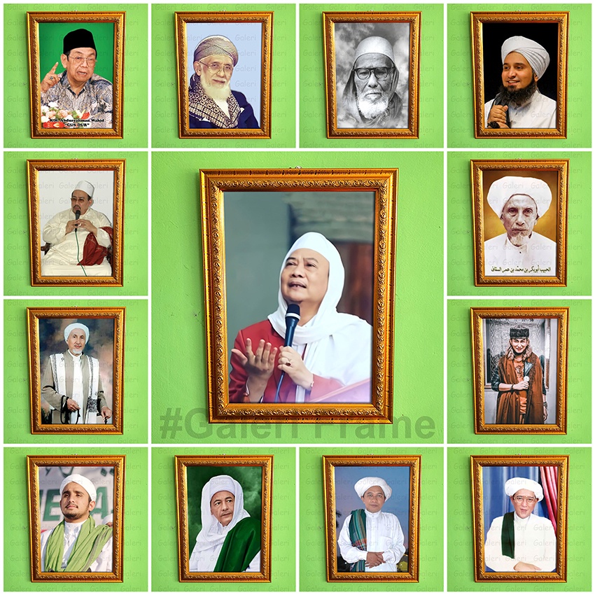Bingkai Figura Foto Habib dan Habaib Foto Para Ulama - Dalam 20x30 I Luar 25x35 cm