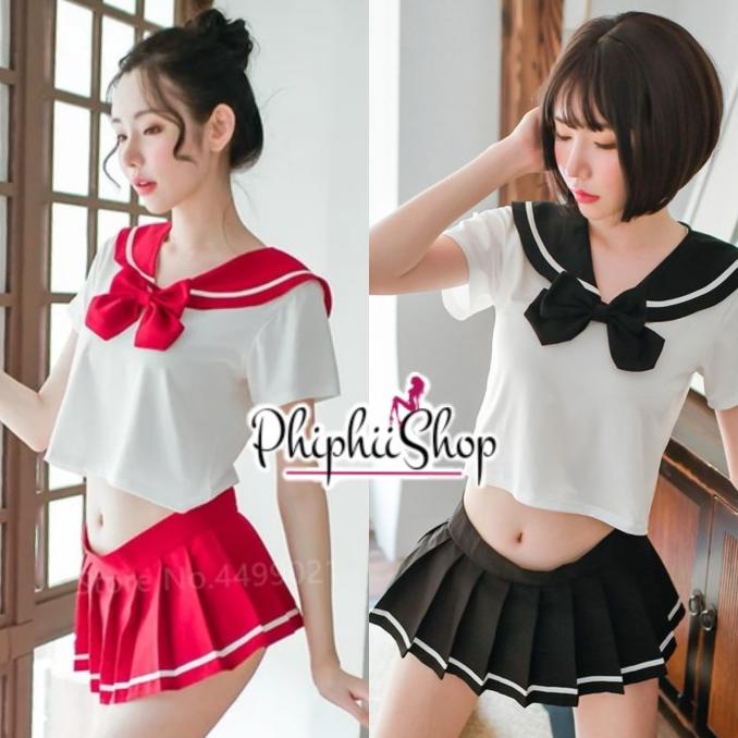 Jual Premium Sexy Cosplay Seragam Sekolah Jepang Seifuku Sailor Model Pita Shopee Indonesia 