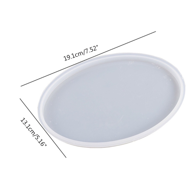 Siy Cetakan Kristal Epoxy Bentuk Oval Bahan Silikon Untuk Dekorasi Diy