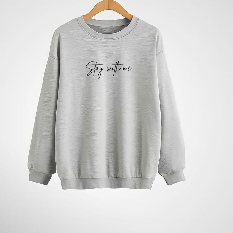 Murah Banget Crewneck Pria Wanita Stay With 2 Me Basic Sweater Japan sweater kerah tinggi pria xxl c