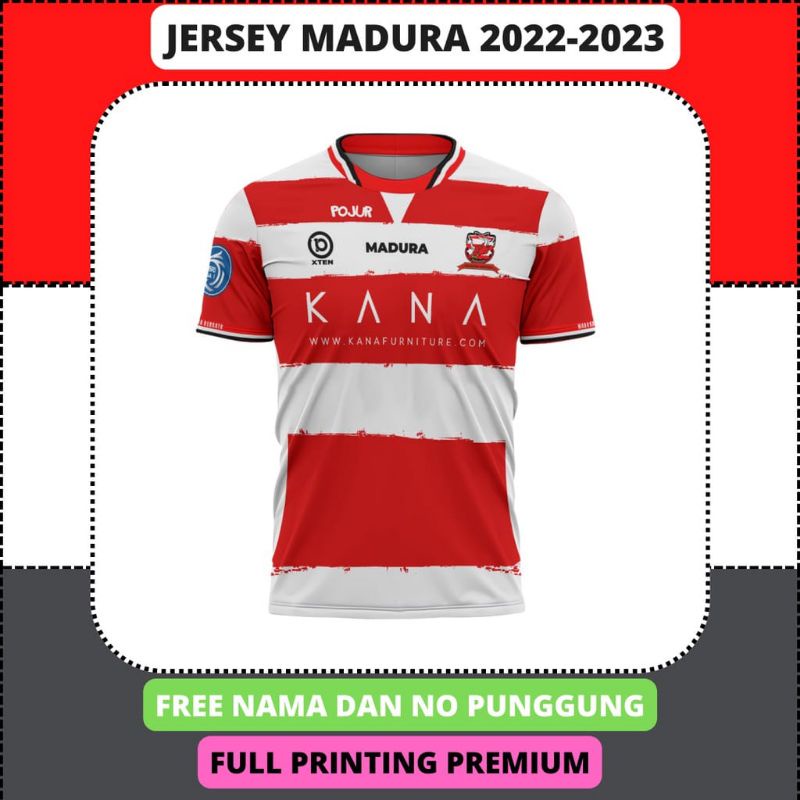 JERSEY MADURA UNITED TERBARU HOME 2022/2023. KAOS BOLA