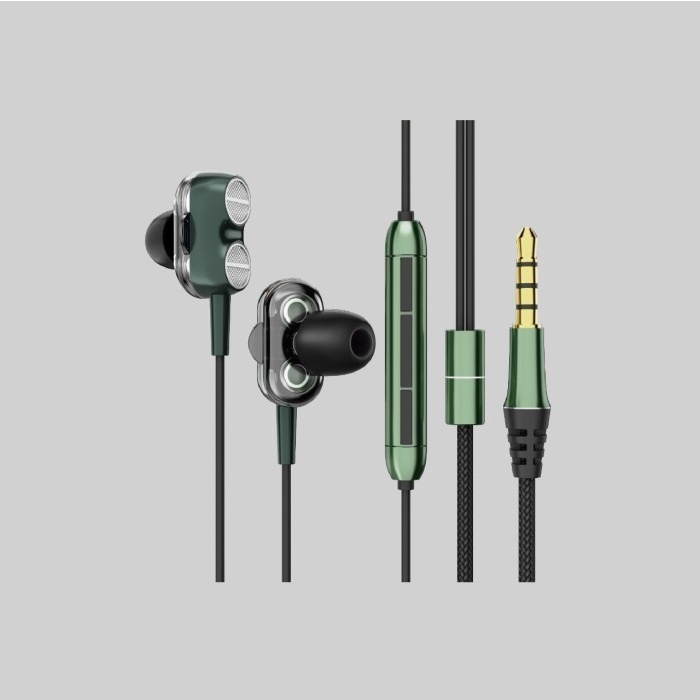 REXUS Earphone Gaming Rexus EP4 Dual Driver With Mic / EP-4 Gaming Earphone