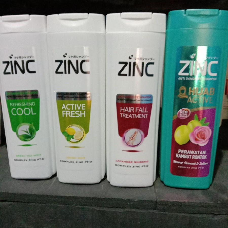ZINC SHAMPO / SHAMPO ZINC 170ML / ZINC HIJAB ACTIVE /  ZINC ACTIVE COOL /ZINC ACTIVE FRESH