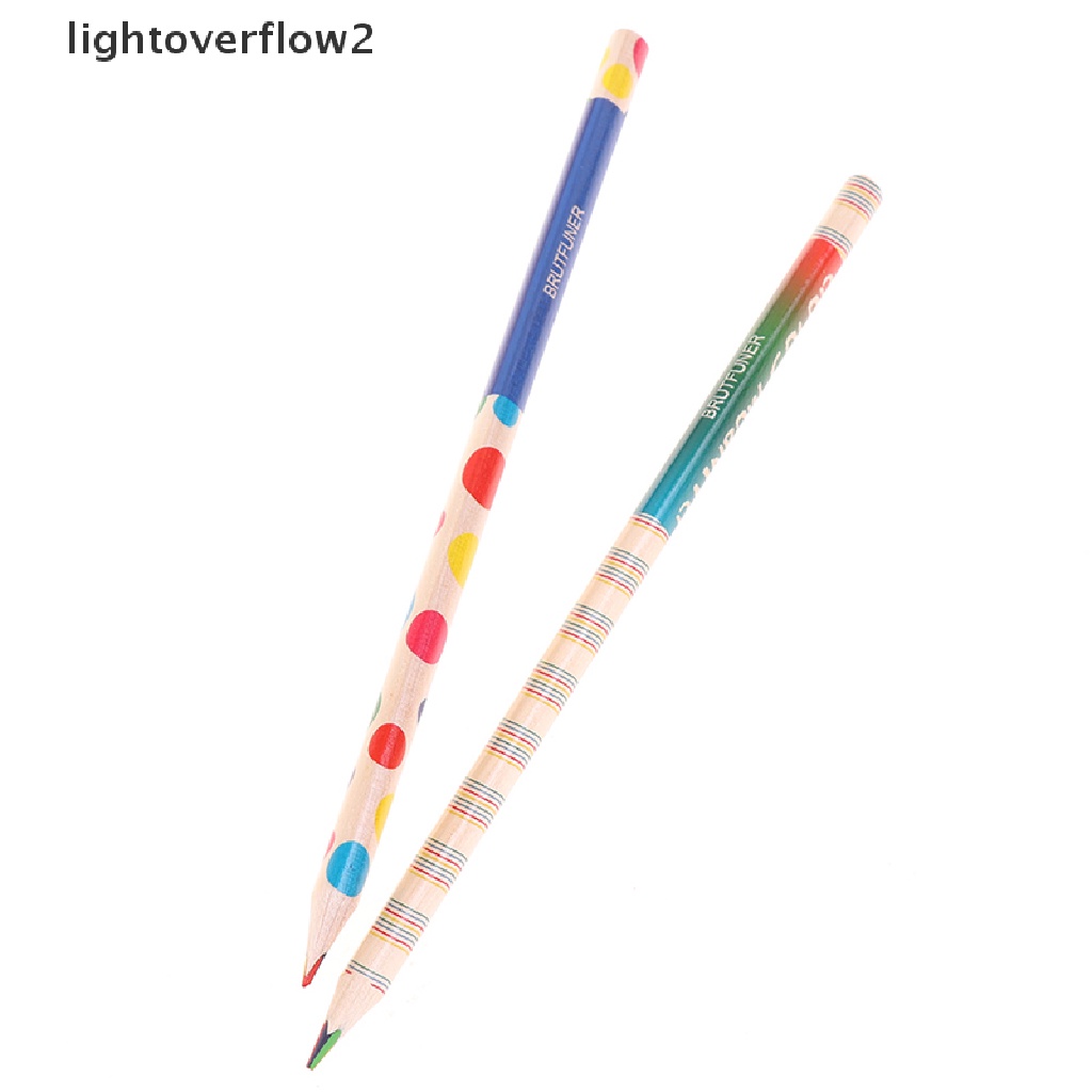 (lightoverflow2) 10pcs / Set Pensil Warna Satu Inti Tipis Untuk Stationery (ID)
