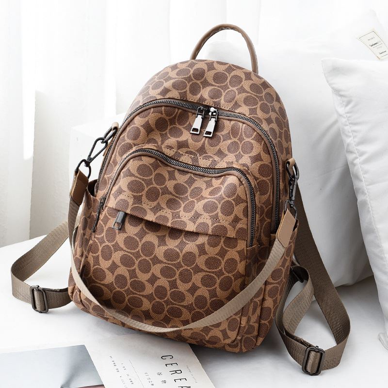 BJ21445 - BEIGE/BROWN/COFFEE - TAS RANSEL WANITA SALE FASHION IMPORT MODIS ELEGAN TERMURAH TERLARIS TERBARU BAGSTORE JAKARTA TAS BATAM JT1445