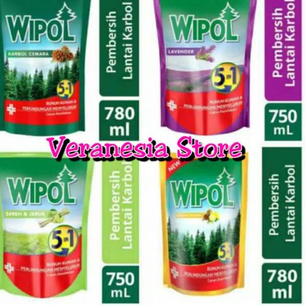 Lariz manis--Wipol Karbol Cemara Lavender Sereh Jeruk Lemon 750ml 780ml