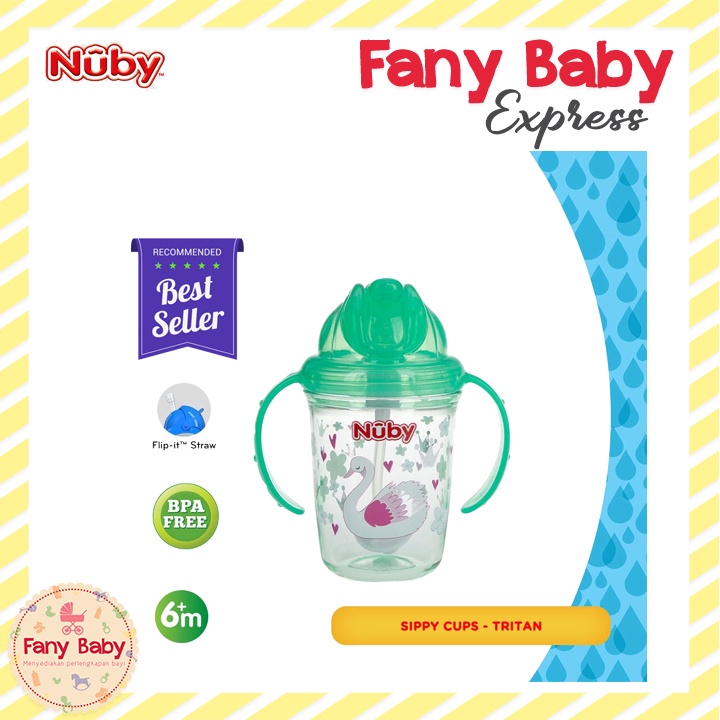 NUBY TRITAN FLIP IT GLITTER - 12M+ / 240ML