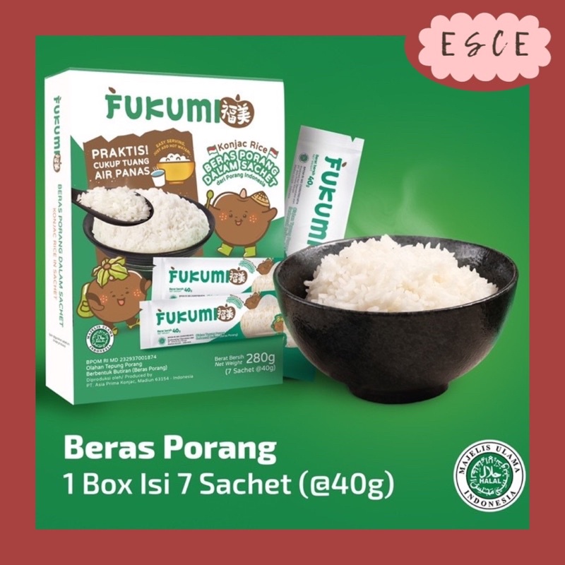 

ESCE FUKUMI BERAS PORANG SHIRATAKI/KONJAC RICE